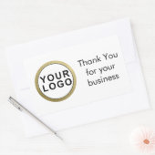 ご注文頂戴ありがとうステッカー | あなたのロゴ 長方形シール (封筒)