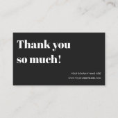 ご注文、スモールビジネスのお客様に感謝カスタマイズ 名刺 (正面)