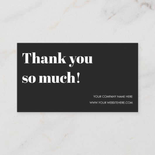 ご注文、スモールビジネスのお客様に感謝カスタマイズ 名刺 (正面)