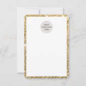 ご注文GLAM挿入金ゴールドグリッター サンキューカード (裏面)