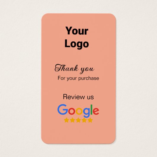 ご注文Googleレビュー追加ロゴWebサイト (正面)