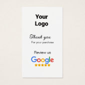 ご注文Googleレビュー追加ロゴWebサイト (正面)