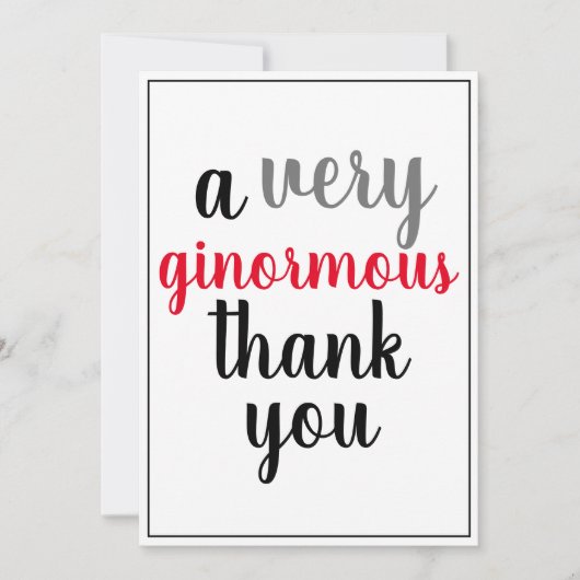 ご清聴ありがとうございました赤黒 サンキューカード (正面)