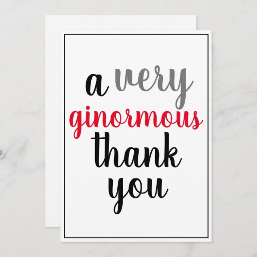 ご清聴ありがとうございました赤黒 サンキューカード (正面/裏面)