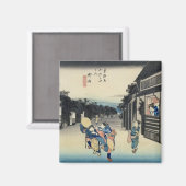 ご湯：仲居が旅行者を募る マグネット (正面/裏面)