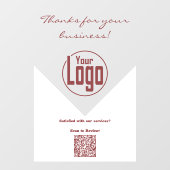 ご満足いただいたお客様へのレビューご招待 ウィンドウサイン (シート)