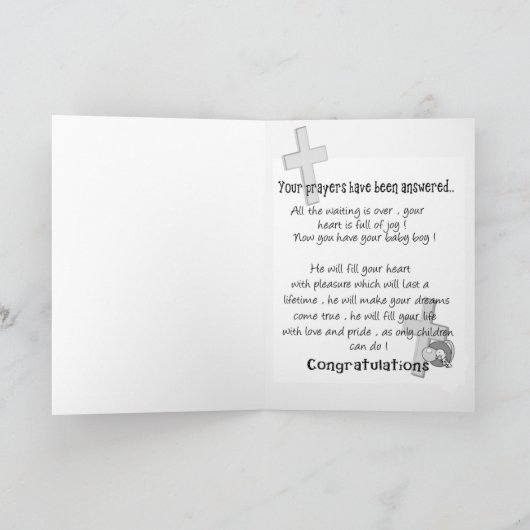 ご男の赤ちゃん カード (内部)