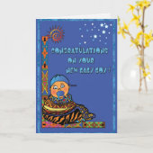 ご男の赤ちゃん カード (黄色い花)