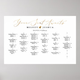 ご着席をお待ちしています  -  アルファベット順の着席表 ポスター