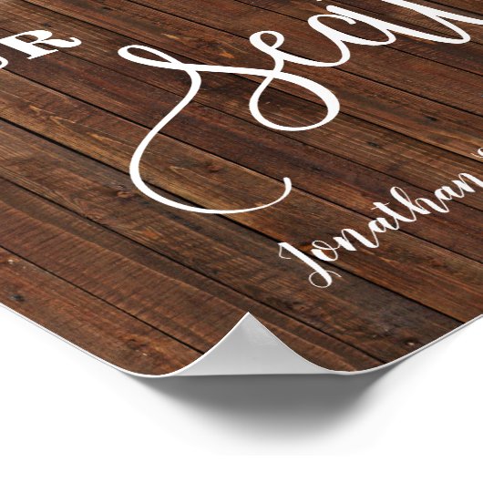 ご着席をお待ちしております 結婚式場 ピンクの花のポジ ポスター (角)