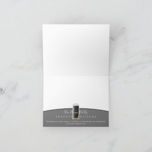 ご紹介ありがとうございます黒水色のドア サンキューカード (内部)