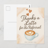 ご紹介ありがとう、ラテの御礼 ポストカード (正面/裏面)