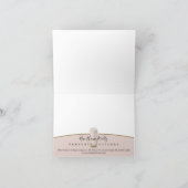 ご紹介いただきありがとうございますピンク色の水彩ドア サンキューカード (内部)