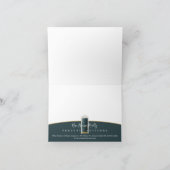 ご紹介いただきありがとうございます。緑の水彩のドア サンキューカード (内部)