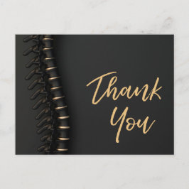 ご紹介のポストカードを黒でお礼のカイロプラクティック ポストカード