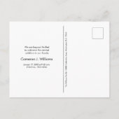 「ご紹介」カスタム写真ベビー発表記事 案内ポストカード (裏面)