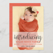 ご紹介 – Birth Announce 案内状 (正面/裏面)