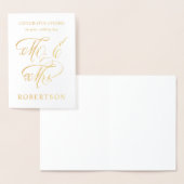 ご結婚おめでとうございます、○○さん、△△さん 箔カード (ディスプレー)