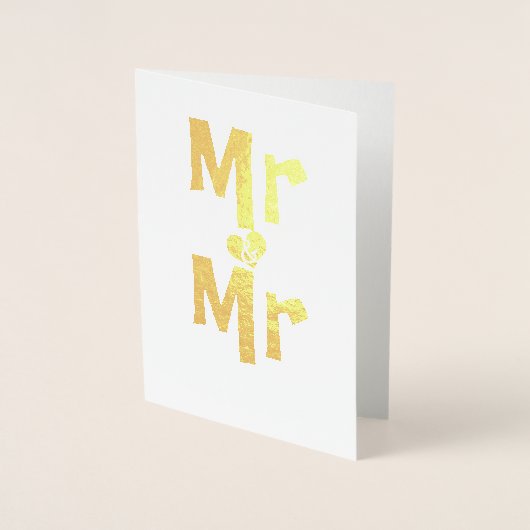 ご結婚おめでとうございます ミスター&ミスター 箔カード (正面)