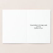 ご結婚おめでとうございます。Mr. And Mr. 箔カード (内部)