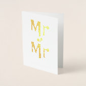 ご結婚おめでとうございます。Mr. And Mr. 箔カード (正面)
