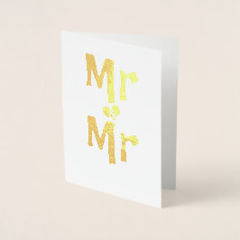 ご結婚おめでとうございます。Mr. And Mr. 箔カード
