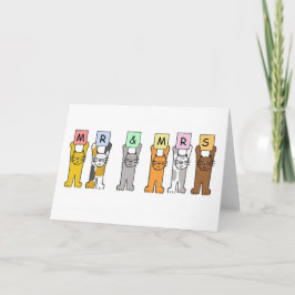 ご結婚おめでとう かわいい猫 カード