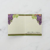 ご結婚おめでとう　秋の葡萄の葉のウェディング　招待状ありがとう サンキューカード (内部)