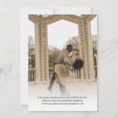 ご結婚のお知らせ　カリグラフィー　写真　両面　ウェディング 招待状 (裏面)