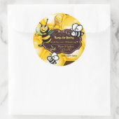 ご結婚式に来てくれてありがとう カスタマイズ ラウンドシール (バッグ)