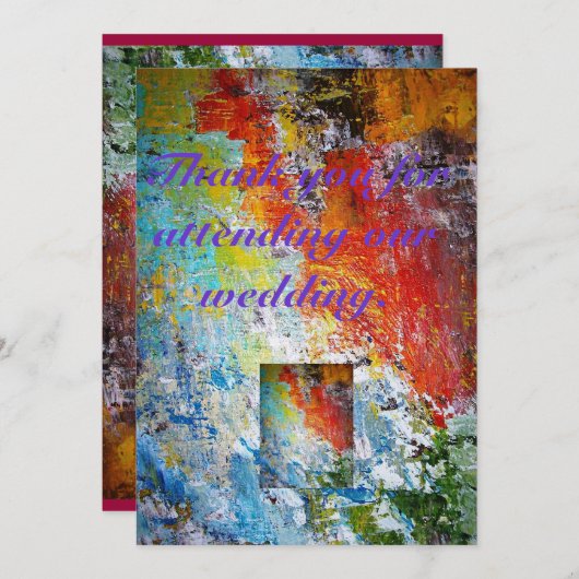 ご結婚式へのご出席ありがとうございました 招待状 (正面/裏面)