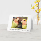 ご結婚記念日おめでとうございます カード (黄色い花)