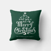 ご聖降誕祭お目出とうございますパーソナライズされた。 クッション (裏面)