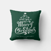 ご聖降誕祭お目出とうございますパーソナライズされた。 クッション (正面)