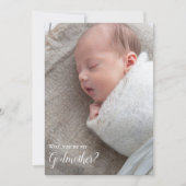 ご自分の名付け親のフルフォト招待状 招待状 (正面)