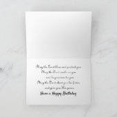 「ご自分の恵みをお願いします誕生日」 ノートカード (内部)