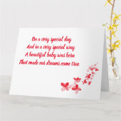 ご自分の誕生日の「特別な娘」に カード (黄色い花)