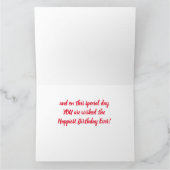 ご自分の誕生日の「特別な娘」に カード (内部)