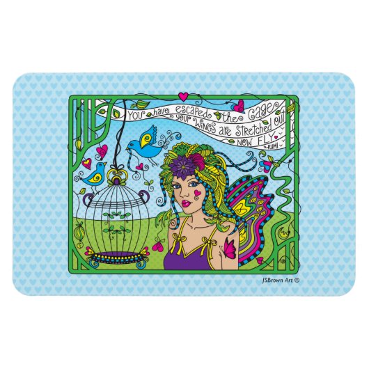 ご自分信じで_フレキシブルマグネット6" x 4" マグネット (横)