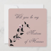 ご芳名を私の名誉ある後援者として ピンクの招待状 招待状 (正面)