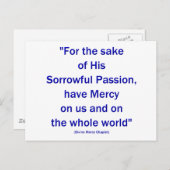 ご苦しみの十字架のゆえに... ポストカード (正面/裏面)