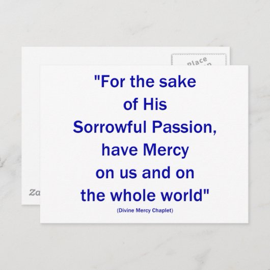 ご苦しみの十字架のゆえに... ポストカード (正面/裏面)