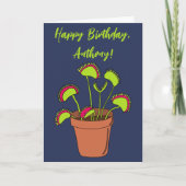 ※ご要望のイラストを個別に作成します:ハエトリソウ(とりもち草)の植物イラスト カード (正面)