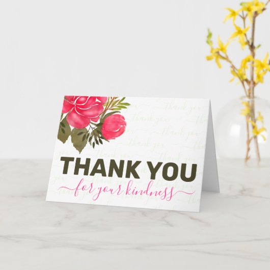 ご親切にありがとう感謝していございます カード (黄色い花)