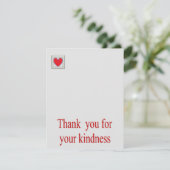 ご親切にありがとう赤いハート サンキューカード (スタンド正面)
