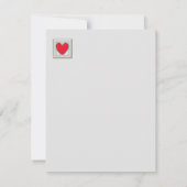 ご親切にありがとう赤いハート サンキューカード (裏面)