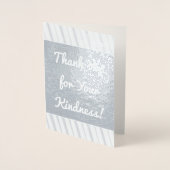 「ご親切にありがとう!」 グリーティングカード 箔カード (正面)