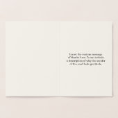 「ご親切にありがとう!」 グリーティングカード 箔カード (内部)