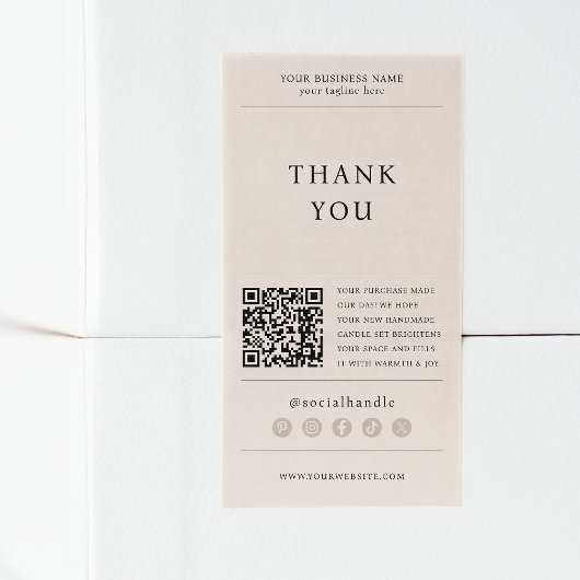 ご購入ありがとうございましたモダンBeige Shipping ラベル