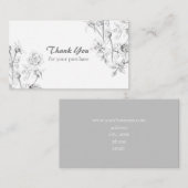 ご購入ありがとうございますバラ鉛筆スケッチ 名刺 (正面/裏面)